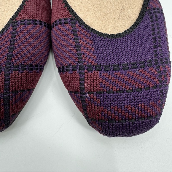ROTHYS Cranberry Plaid Flats 7.5 Women’s Retired Pattern Shoes - Picture 12 of 12